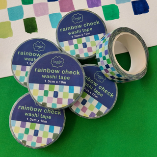 Rainbow Check - Washi Tape-Washi Tapes-Stash World