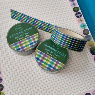 Rainbow Plaid - Washi Tape-Washi Tapes-Stash World