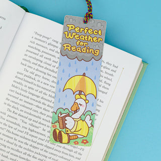 Rainy Reading Goose - Bookmark-Bookmarks-Stash World