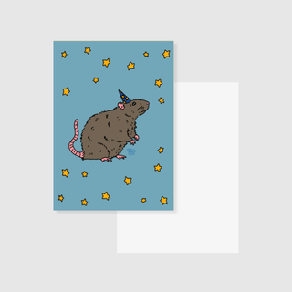 Rat Wizard - Postcard-Postcards & Journal Cards-Stash World