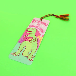 Reading Is Rawr-some! Bookmark with Tassel-Stash World