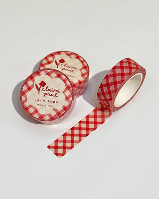 Red Gingham - Washi Tape-Washi Tapes-Stash World