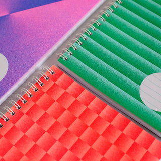 Risograph Green / Blue - A5 Lined Notebook-Notebooks-Stash World