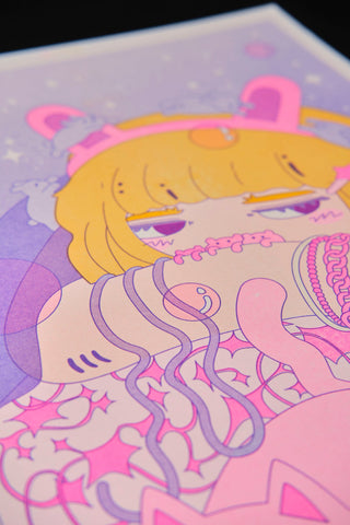 Dream Girl - Risograph A3 Print