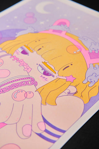 Dream Girl - Risograph A3 Print
