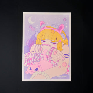 Dream Girl - Risograph A3 Print