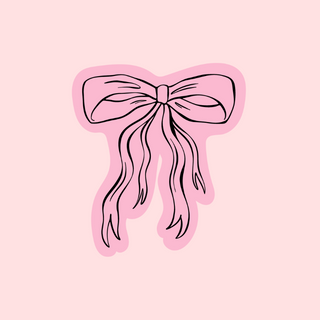 Pink Bow - Vinyl Sticker