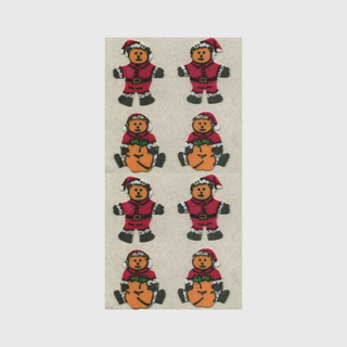Santa Bears - Furry Stickers-Sticker Sheets-Stash World