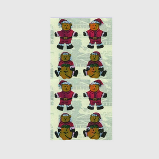 Santa Bears - Pearly Stickers-Sticker Sheets-Stash World