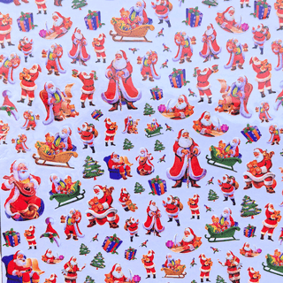 Santa - Large Sticker Sheet - 90s/00s Deadstock Stickers-Sticker Sheets-Stash World