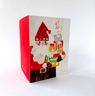 Santa with Presents Ho Ho Ho - Greeting Card-Greeting Cards-Stash World
