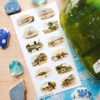 Serene Seascapes - Sticker Sheet-Sticker Sheets-Stash World