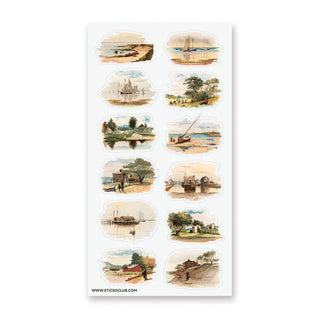 Serene Seascapes - Sticker Sheet-Sticker Sheets-Stash World