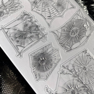 Silver Spiderwebs - Sticker Sheet-Sticker Sheets-Stash World