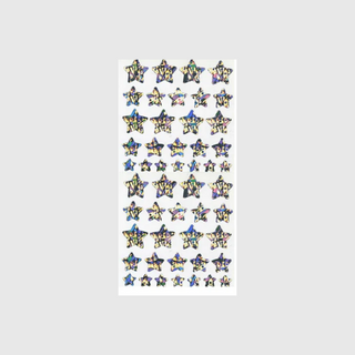 Silver Stars - Prismatic Stickers