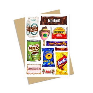 Aussie Snacks - Greeting Card