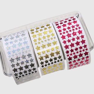 Star Sticker Sheets - Off the Roll (Prismatic / Sparkly)
