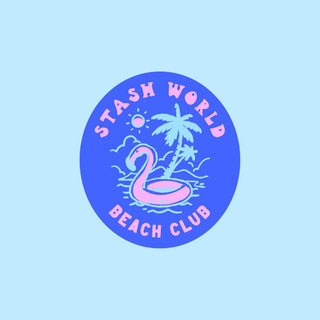 Stash World Beach Club Vinyl Sticker - Stash Sticker Club-Stash World