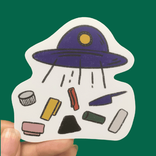 Stationery UFO - Vinyl Sticker-Vinyl Stickers-Stash World
