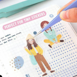 Sticker Tweezers - Straight or Curved / Elbow-Tweezers-Stash World