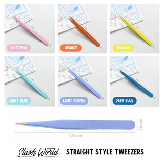 Sticker Tweezers - Straight or Curved / Elbow-Tweezers-Stash World