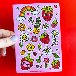 Strawbebby - Sticker Sheet-Sticker Sheets-Stash World