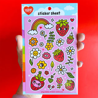 Strawbebby - Sticker Sheet-Sticker Sheets-Stash World
