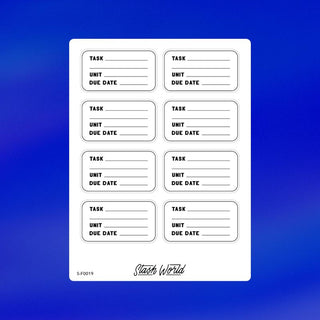 Study Task Boxes Sticker Sheet-Stash World
