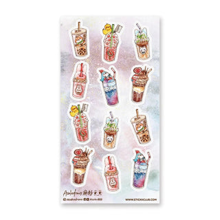 Tasty Drinks Sticker Sheet-Stash World
