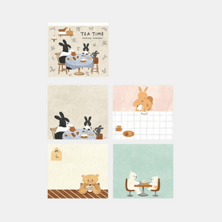 Tea Time - Memo Pad by Marimo Furubaa-Notepads-Stash World