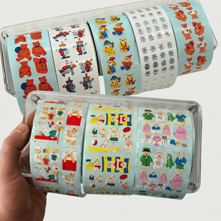 Teddy Bear Sticker Sheets - Off the Roll-Sticker Sheets-Stash World