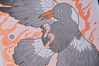 The Magpie - Risograph A3 Print-Prints-Stash World