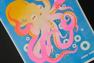 The Octopus - Risograph A3 Print (Series 2)-Prints-Stash World