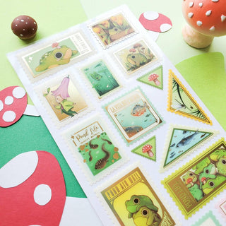 The Pond Life Stamps - Sticker Sheet-Sticker Sheets-Stash World
