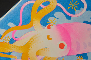 The Squid - Risograph A3 Print (Series 2)-Prints-Stash World