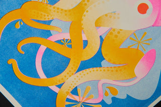 The Squid - Risograph A3 Print (Series 2)-Prints-Stash World