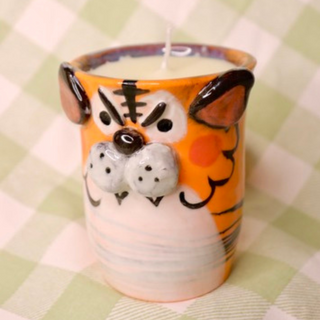 Tiger Head Candle - Ceramic Candle-Desk Accessories-Stash World