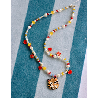 Tiger Head - Ceramic Charm Necklace-Jewellery-Stash World