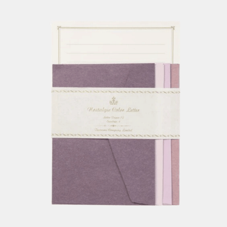 Tsutsumu Letter Writing Set - Violet, Brown or Gold-Letter Writing-Stash World