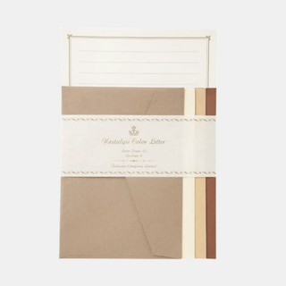 Tsutsumu Letter Writing Set - Violet, Brown or Gold-Letter Writing-Stash World