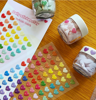 Twinkle Hearts - Sticker Sheet (3D puffy)-Sticker Sheets-Stash World