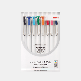 Uni-ball One - 8 Colour Set (0.38mm)-Pens-Stash World