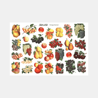 Vintage Harvest - Large Sticker Sheet (Washi Sticker Paper)-Sticker Sheets-Stash World