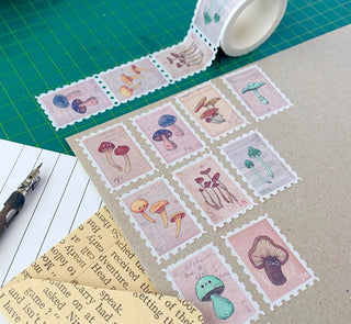 Vintage Mushroom (Vol. 1) - Stamps Washi Tape-Washi Tapes-Stash World