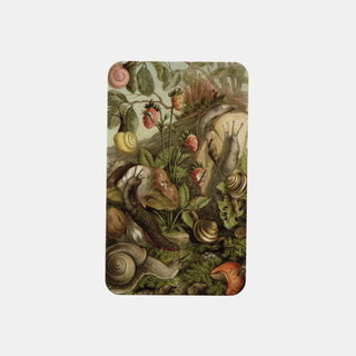 Vintage Strawbs and Snails - Tiny Linen Journal Card-Postcards & Journal Cards-Stash World