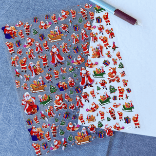 Santa Sticker Large Sheet - 90s/00s Deadstock Stickers