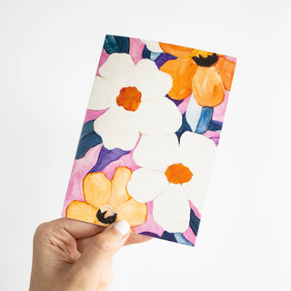 White Summer Blooms - Greeting Card-Greeting Cards-Stash World