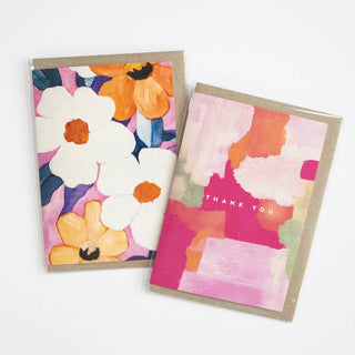 White Summer Blooms - Greeting Card-Greeting Cards-Stash World