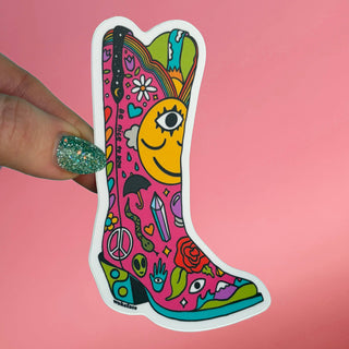 Wokeface Boot - Vinyl Sticker-Vinyl Stickers-Stash World