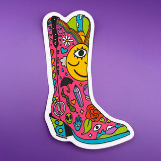 Wokeface Boot - Vinyl Sticker-Vinyl Stickers-Stash World